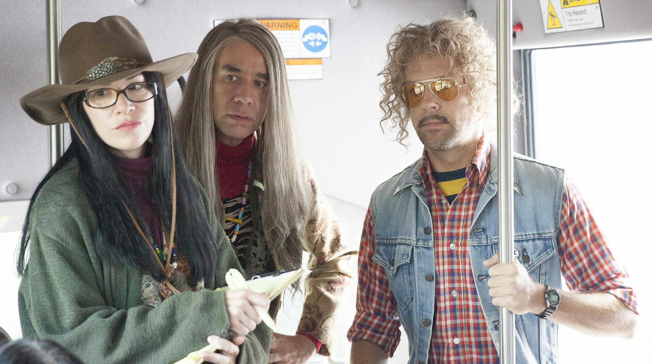 From left, Carrie Brownstein, Fred Armisen & Jason Sudeikis in the season four finale of "Portlandia." Credit:Augusta Quirk/IFC