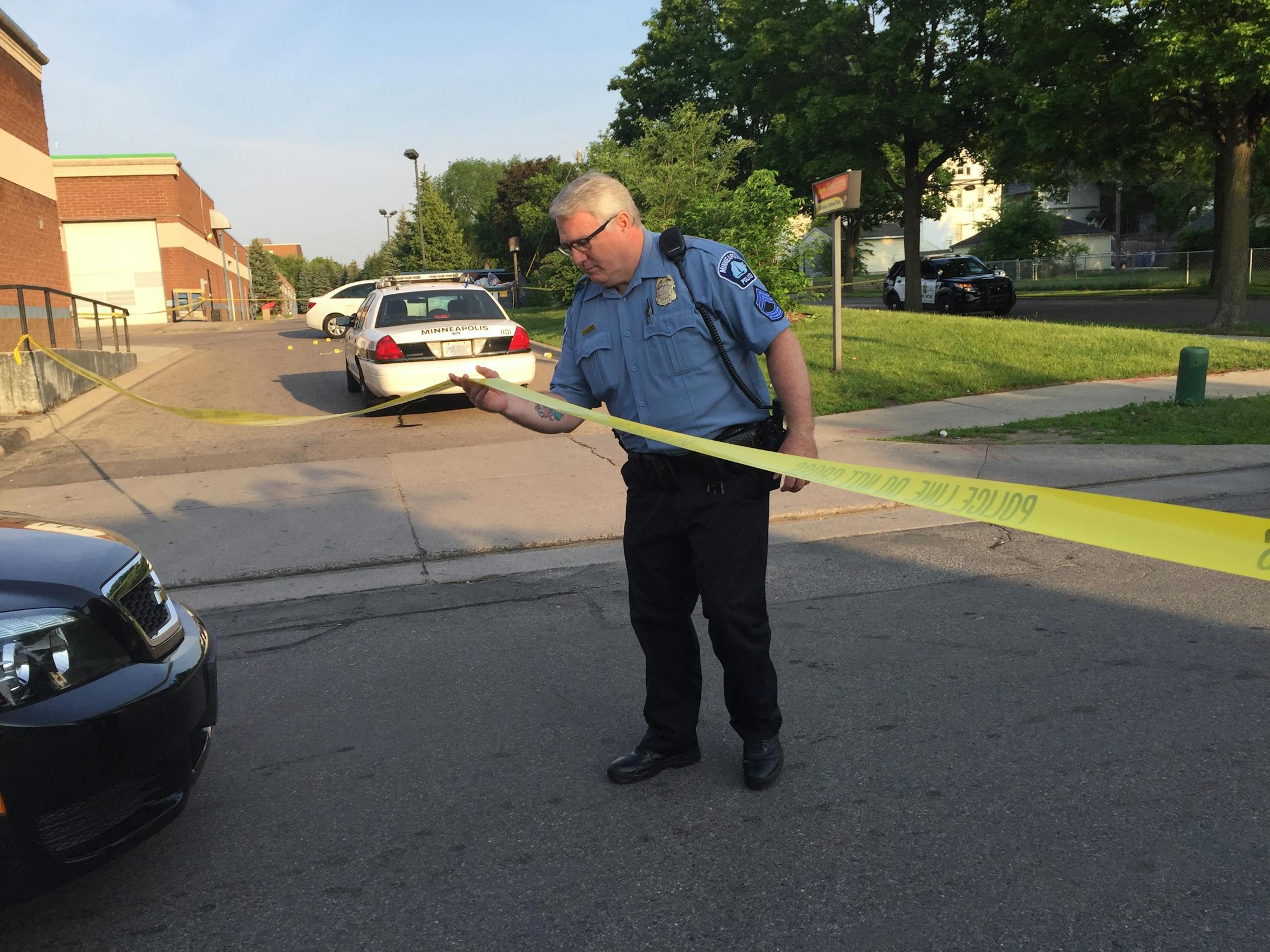 Police were at the scene of an armed carjacking early Thursday near 21st and Bryant Ave. N. in Minneapolis.