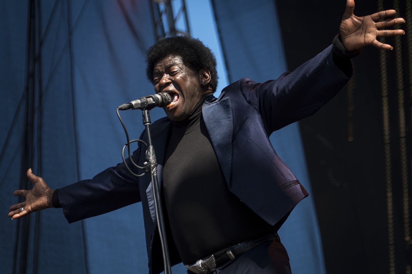 Charles Bradley and his Extraordinaires performed Saturday afternoon.