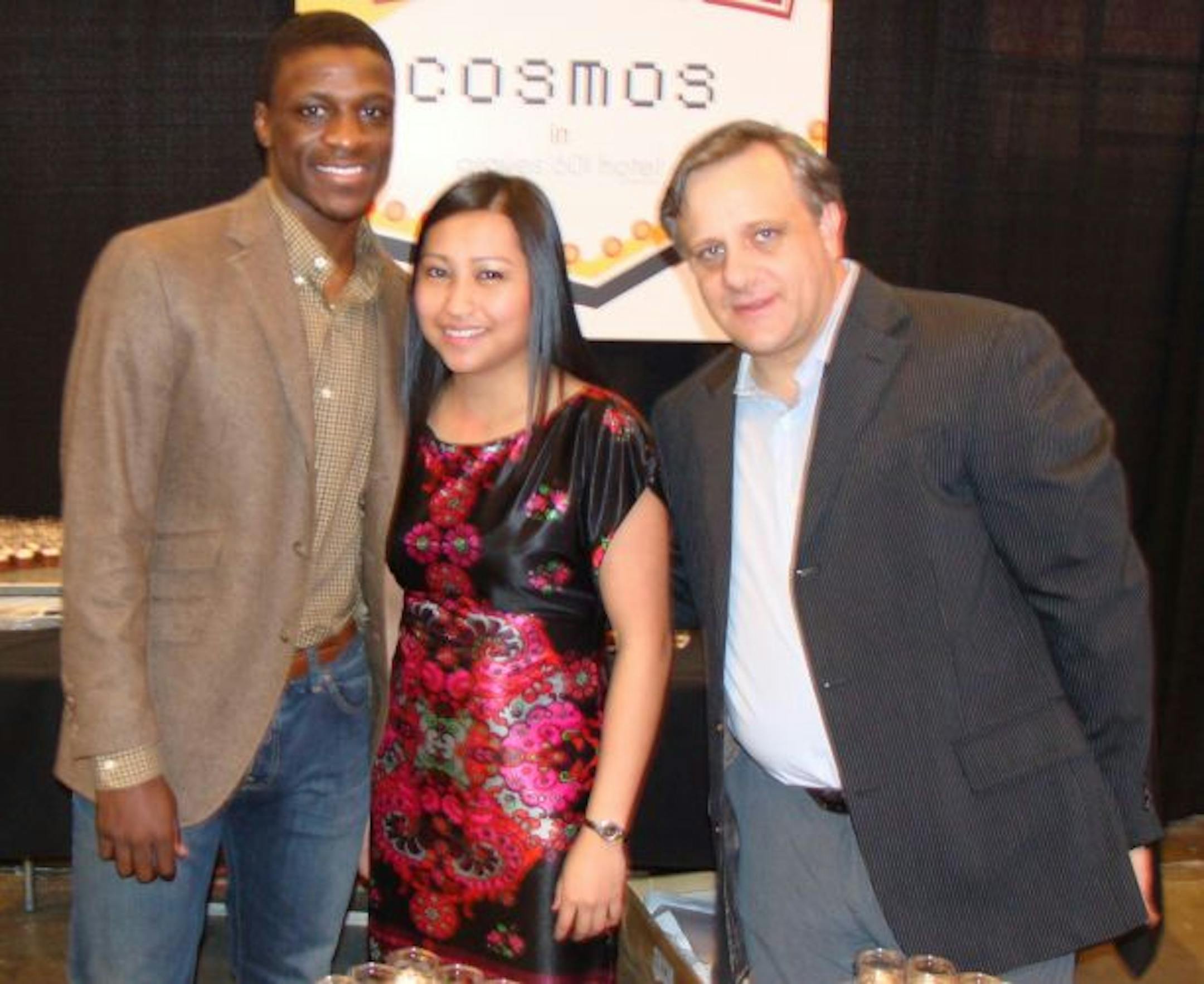Jonny Flynn and Janice Barit and Vinny D'Agostino of Cosmos