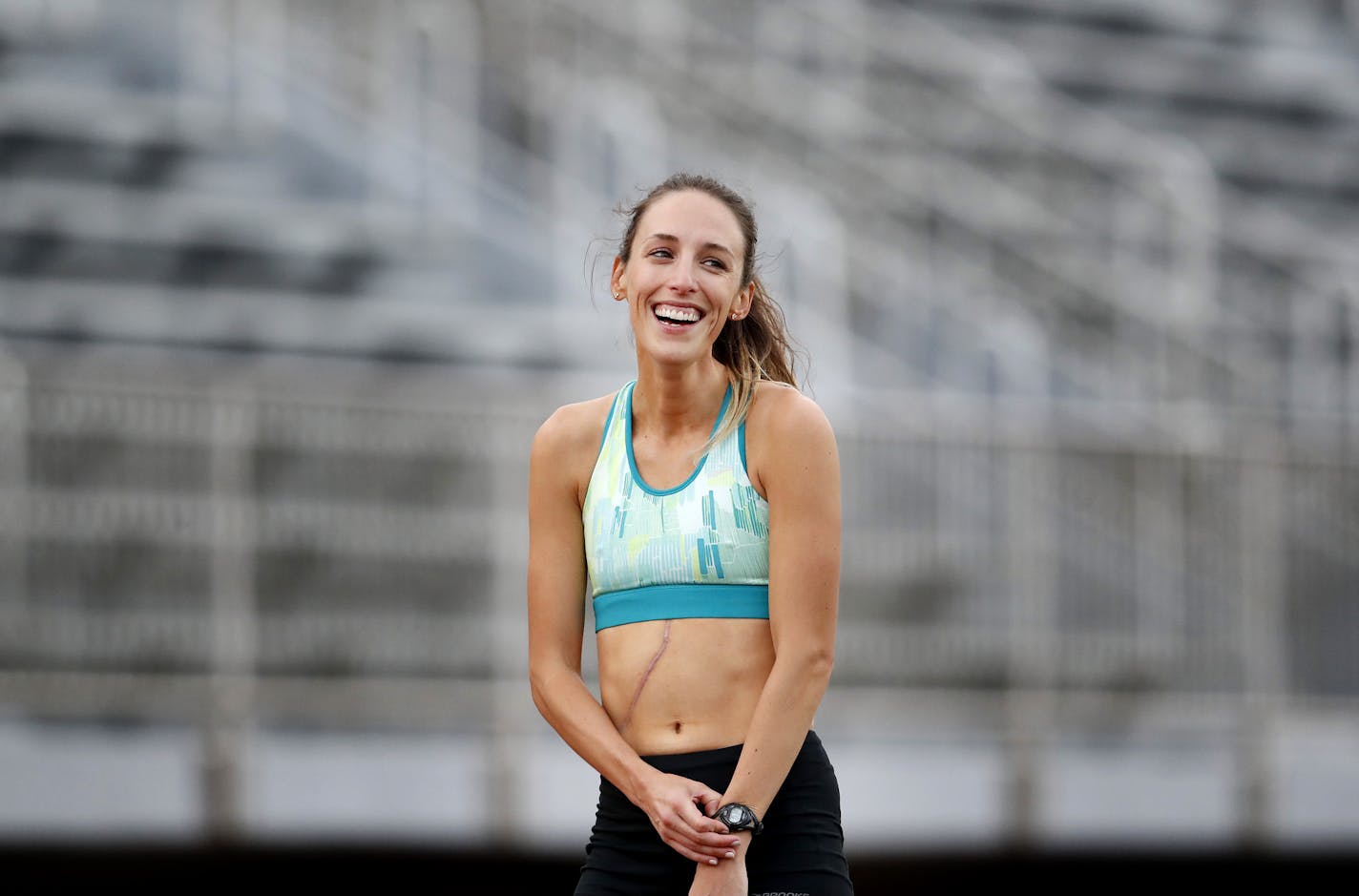 Gabriele Grunewald trained for a race in St. Paul in 2017.