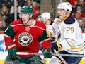 Forward Tyler Graovac (left), whom the Wild re-signed Thursday, has an inside track to make the team for a second year in a row because for the first 