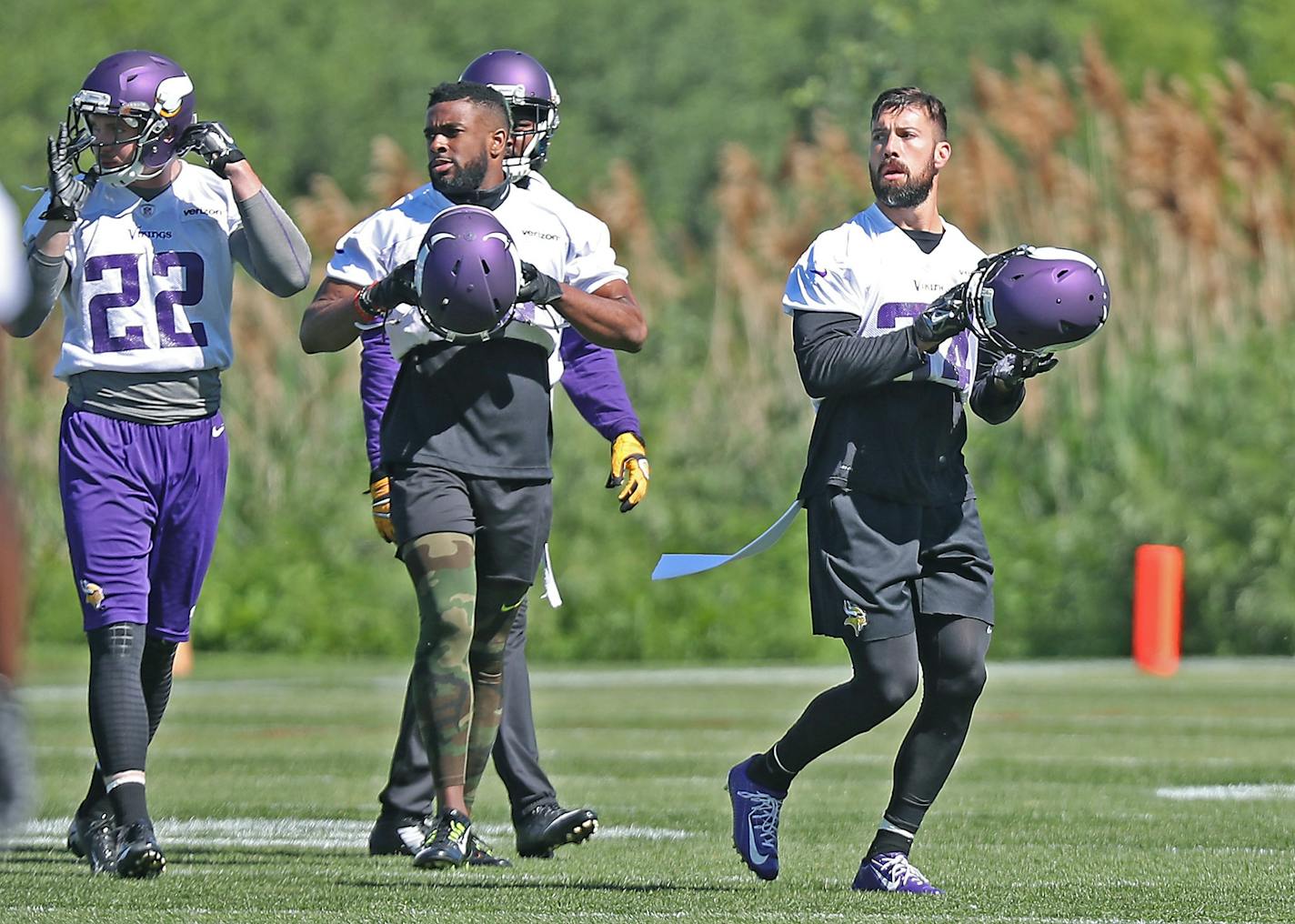 Minnesota Vikings Andrew Sendejo on the field during practice, Tuesday, June 7, 2016 in Eden Prairie, MN.