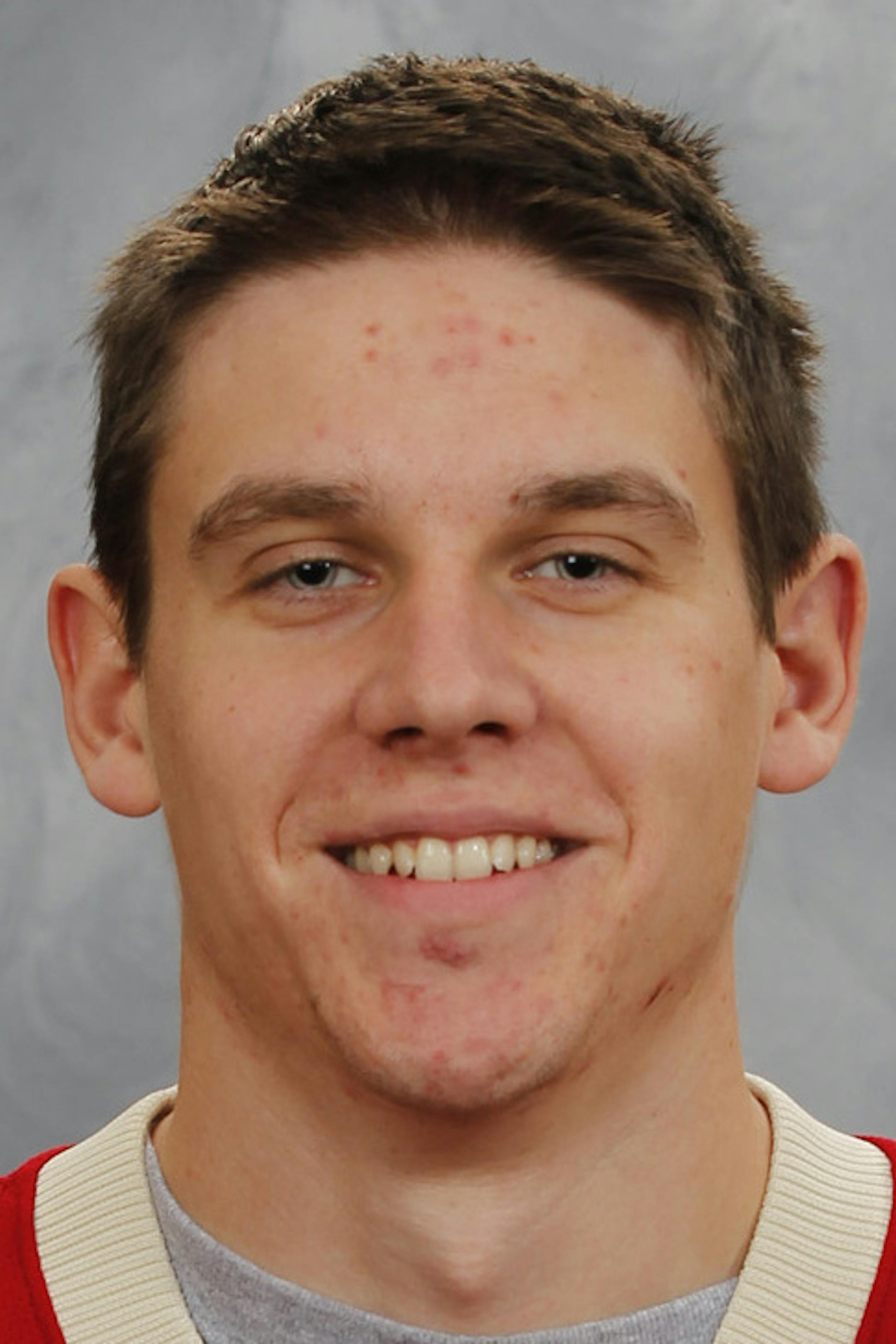 ST. PAUL, MN &#x201a;&#xc4;&#xec; SEPTEMBER 11: Erik Haula of the Minnesota Wild poses for his official headshot for the 2013-2014 season on September 11, 2013 at the Xcel Energy Center in Saint Paul, Minnesota. (Photo by Andy King/NHLI via Getty Images) *** Local Caption *** Erik Haula ORG XMIT: 177614294