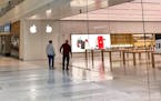 Shoppers looked into the closed Apple Store at the Mall of America on Tuesday in Bloomington. In Minnesota, 4% of the state's workforce sought unemplo
