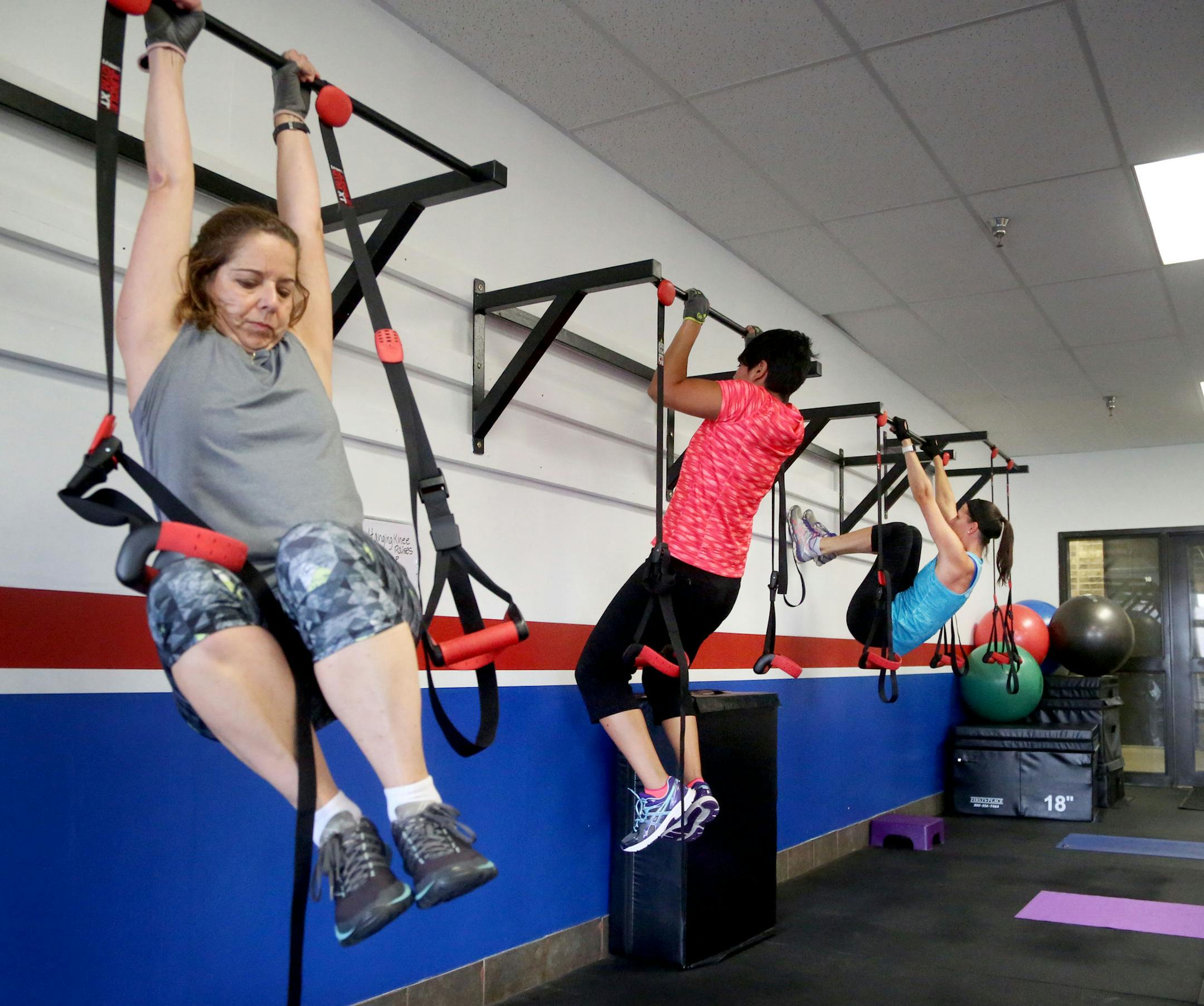 Fitness coach Tracy Treanor, not pictured, led fitness enthusiasts, like Debbie Bailey of New Hope, front, on a disco-themed workout at Fit Body Boot Camp Wednesday, July 27, 2016, in Plymouth, MN.](DAVID JOLES/STARTRIBUNE)djoles@startribune Megan Kruger runs two fitness studios (one in Maple Grove and one in St. Louis Park), building her following mostly through social media. The result is a digital (and ever-broadening) network of accountibility and fitness.