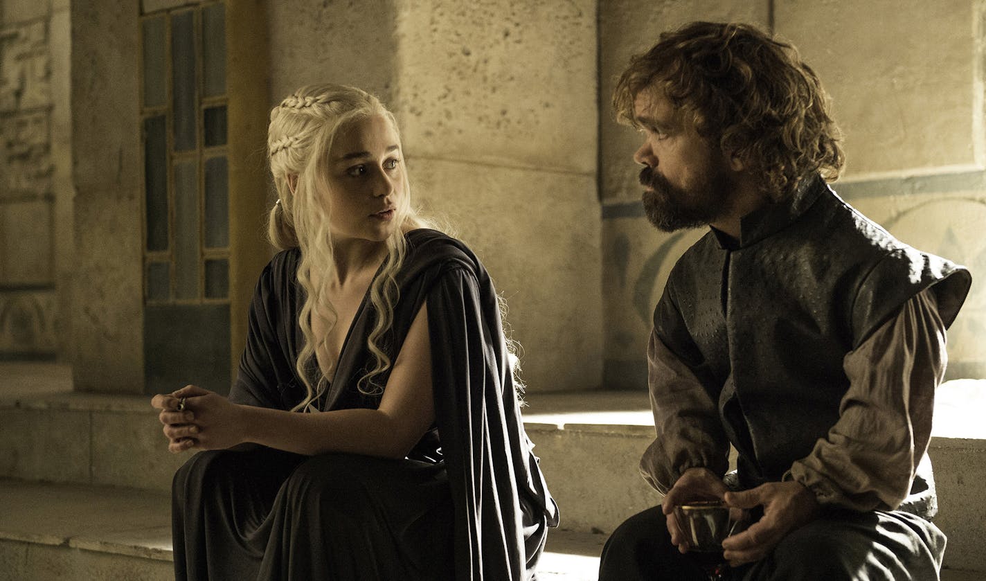 Emilia Clarke and Peter Dinklage star in "Game of Thrones"