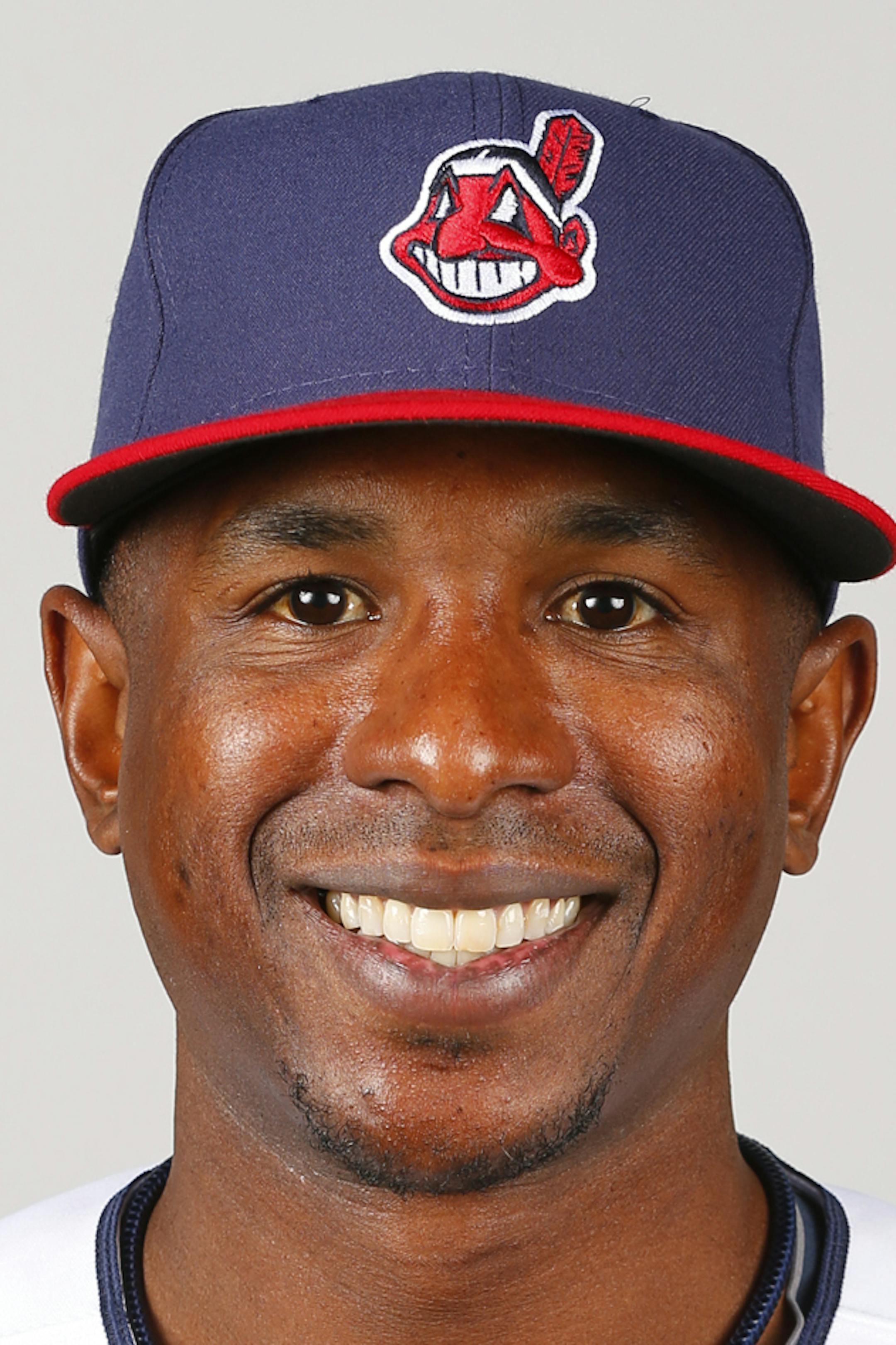 This is a 2014 photo of Nyjer Morgan of the Cleveland Indians baseball team. This image reflects the 2014 active roster as of Feb. 24, 2014 when this image was taken in Glendale, Ariz. (AP Photo/Paul Sancya) ORG XMIT: AZPS234