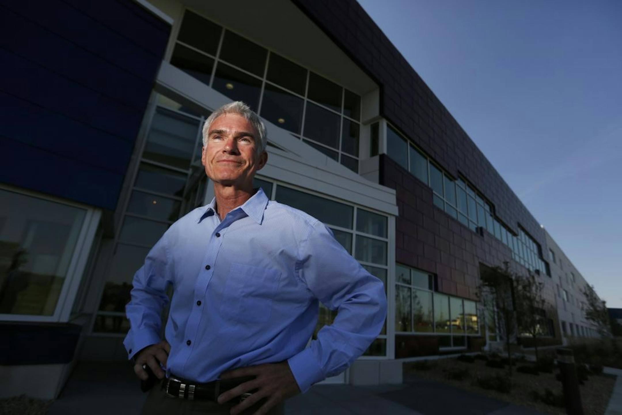 At Sage Electrochromics in Fairbault, CEO John Van Dine showed off the new factory which makes glass that changes tint at the flip of a switch. Fresh of its acquisition by a French industrial giant, the glass maker is expected to grow 30 percent to nearly $700M by 2020 .