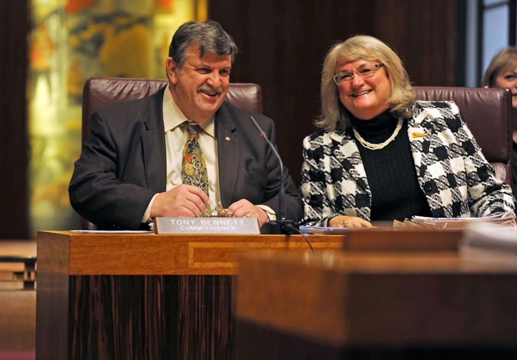 Ramsey County Commissioners Tony Bennett and Jan Parker will step down at the end of the year.