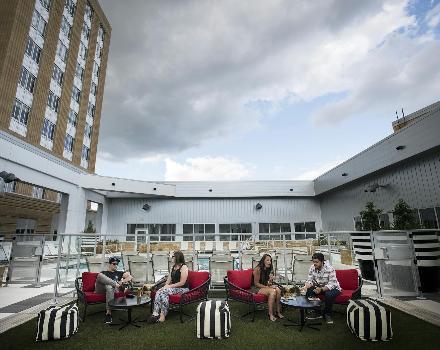 The Custom House, once the downtown St. Paul post office, is now home to 200 apartments and has an upper-level courtyard. A hotel is coming, too.