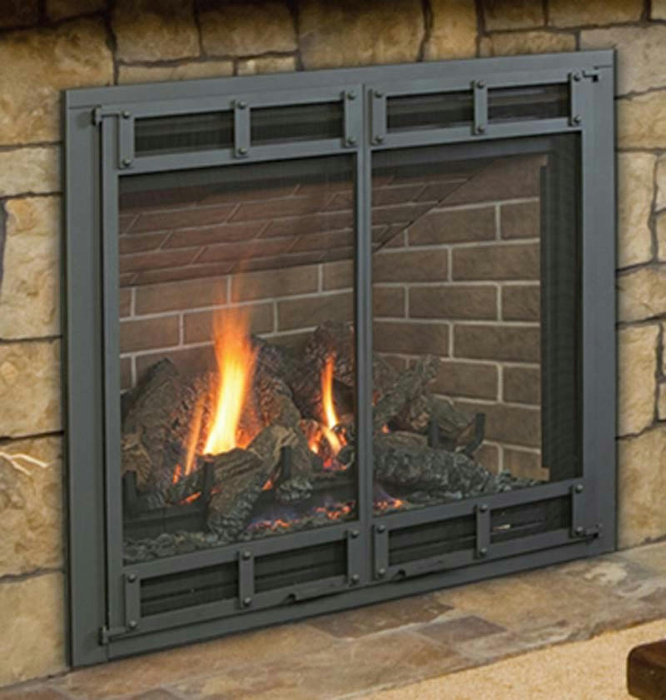 Ambiance fireplace that is subject to a recall because of explosions.