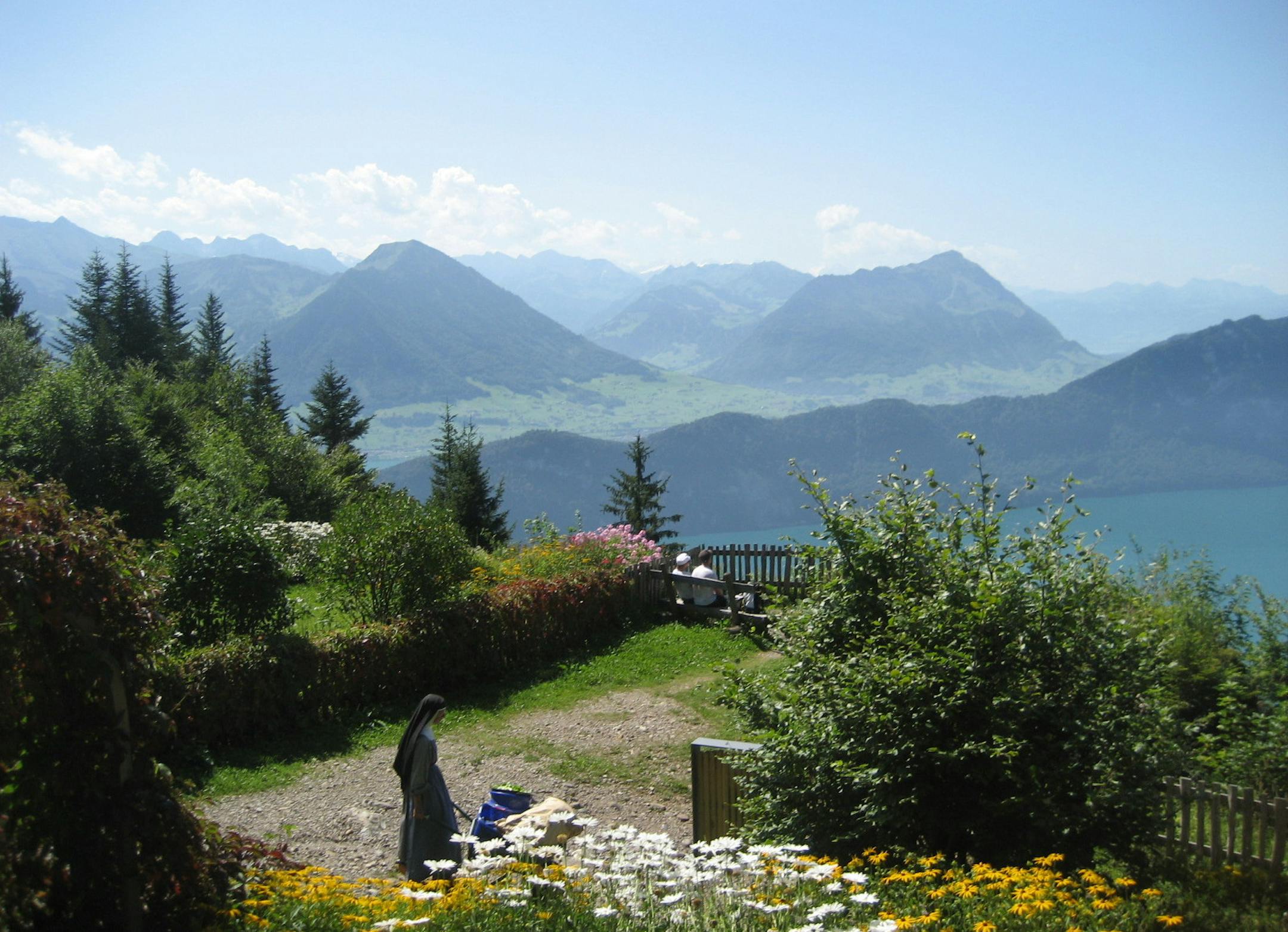 Photo by Christy DeSmith. A nun at Felsentor, a spiritual retreat center on Switzerland's Mount Rigi.