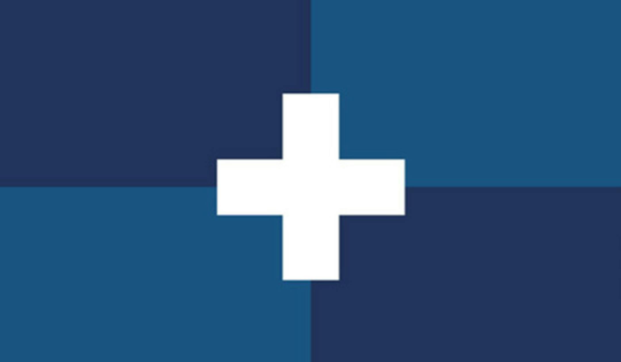 Judges' Board Vote: First Place, # 12, Brandon Hundt, Minneapolis, MN Design statement: ëIf Rochester is known for anything, itís for being the home to the best medical facility on earth, the Mayo Clinic. This is represented in the form of the the Greek cross, a symbol frequently associated with medical care. The quadrisection represents the crossroads Rochester sits on, from the founding of the city on a wagon trail to the highways of today. The two shades of blue represent the Zumbro