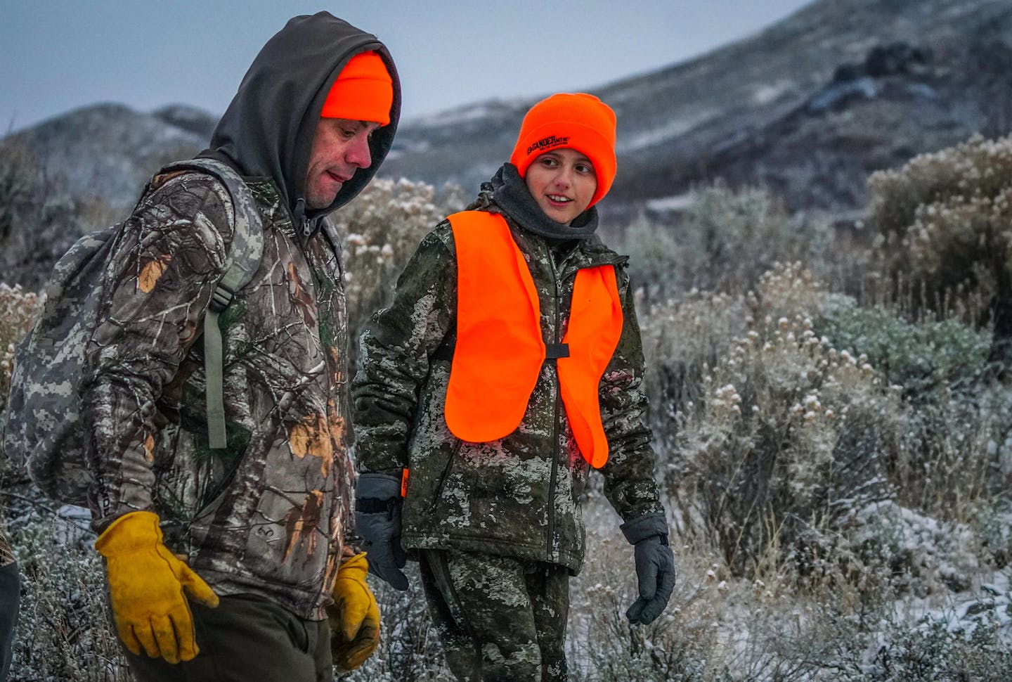 Jon Gegen and his son, John, on an elk hunt Nov. 7. Carson Wentz's AO1 Foundation made it happen. AO1 stands for "Audience of One," a reference to Wentz's faith.