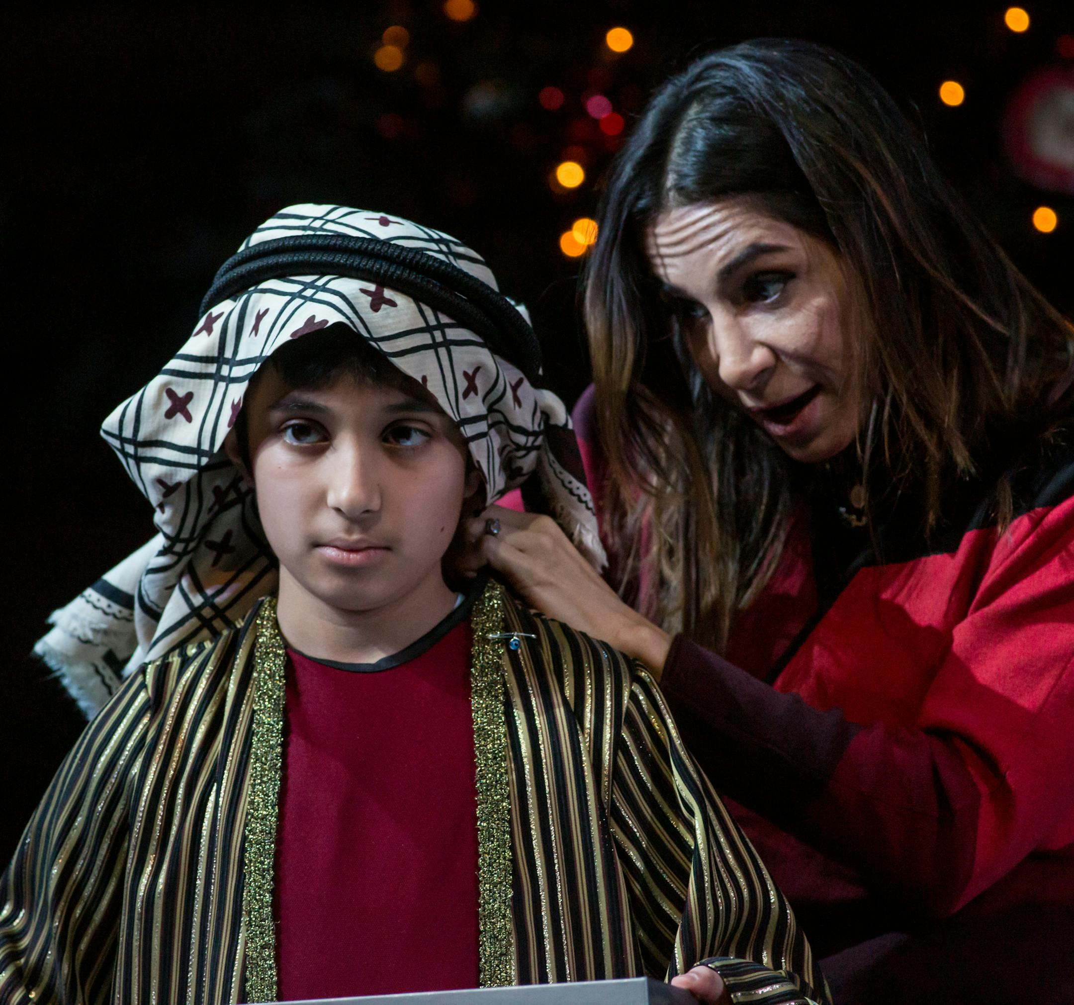 Akshay Krishna and Gamze Ceylan in the Guthrie production of "Noura."