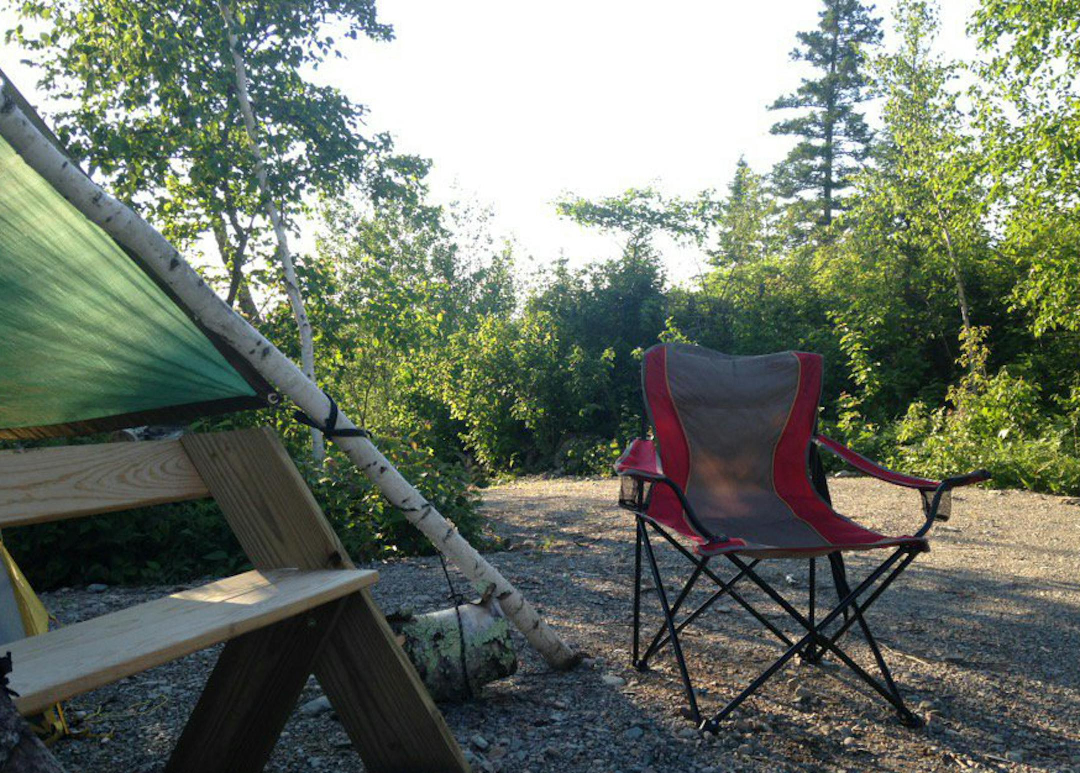 Pam and Ken McClanahan camp out on property they own near the Boundary Waters. Provided photos