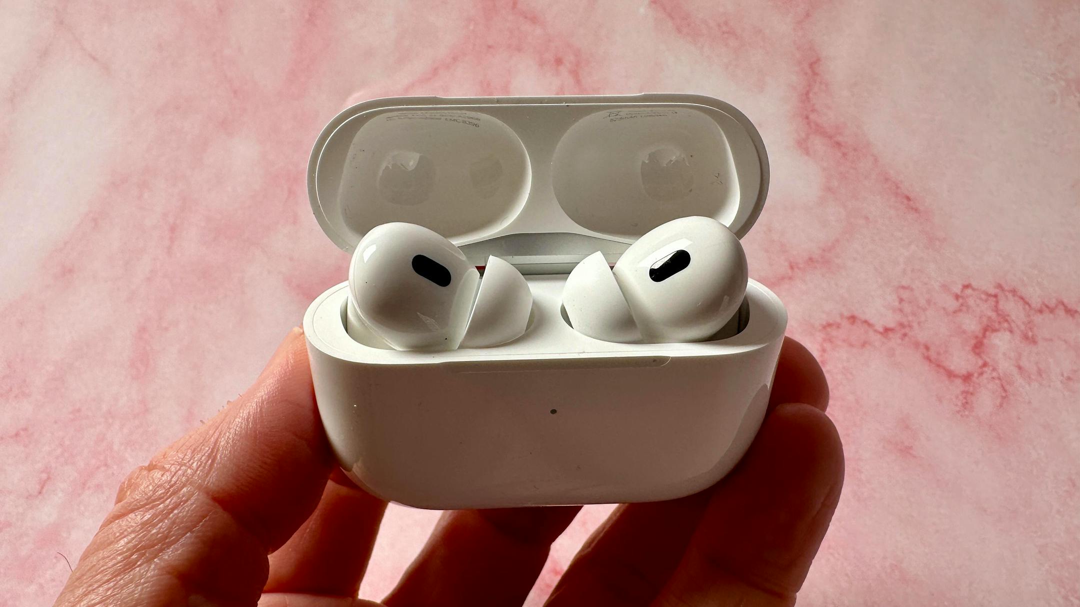 Apple AirPods Pro 2 USB-C, the best Apple noise-canceling wireless earbuds. (Apple/TNS)