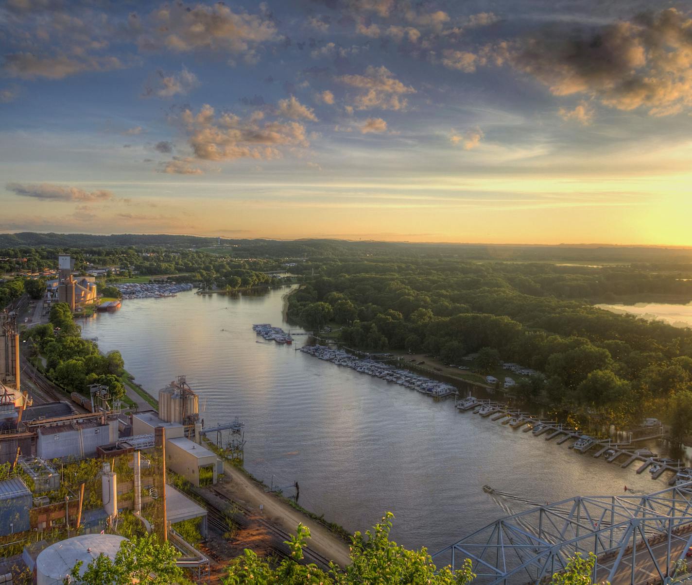 The summit of Barn Bluff rewards hikers with this glorious view.