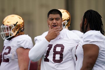 Daniel Faalele of the Gophers was drafted in the fourth round by the Baltimore Ravens.