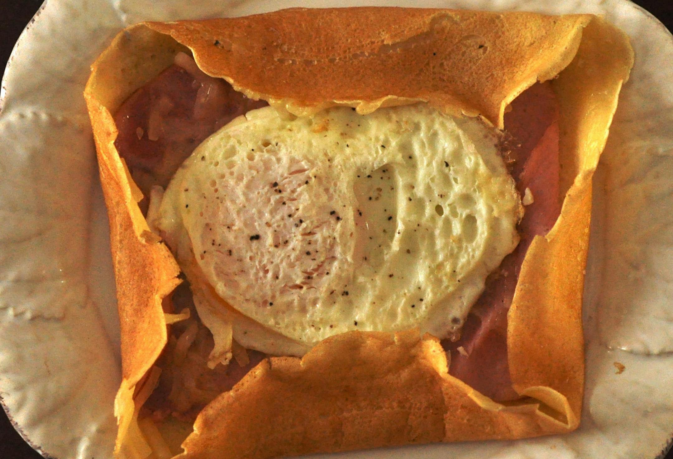 Credit: Meredith Deeds • Special to the Star Tribune Ham and egg crepes