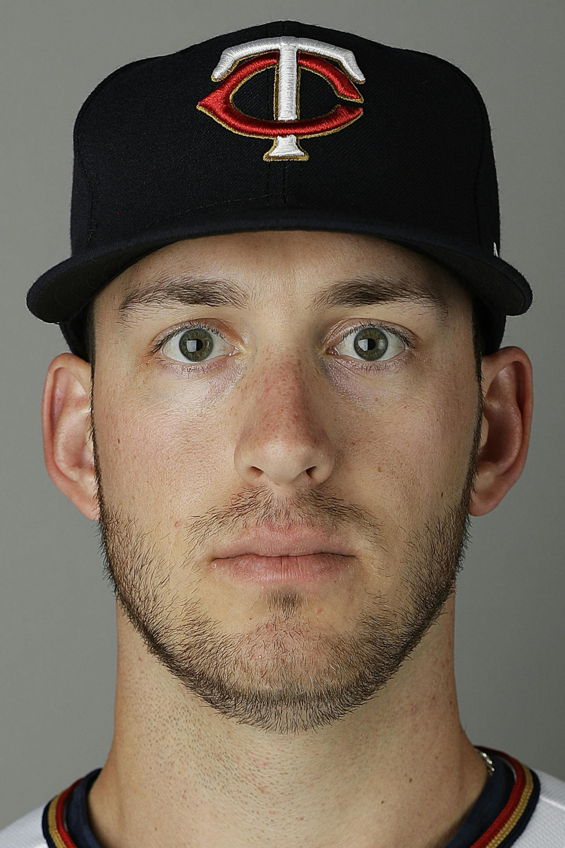 This is a 2017 photo of Mitch Garver of the Minnesota Twins baseball team. This image reflects the 2017 active roster as of Thursday, Feb. 23, 2017 when this image was taken. (AP Photo/David Goldman) ORG XMIT: FLDG101