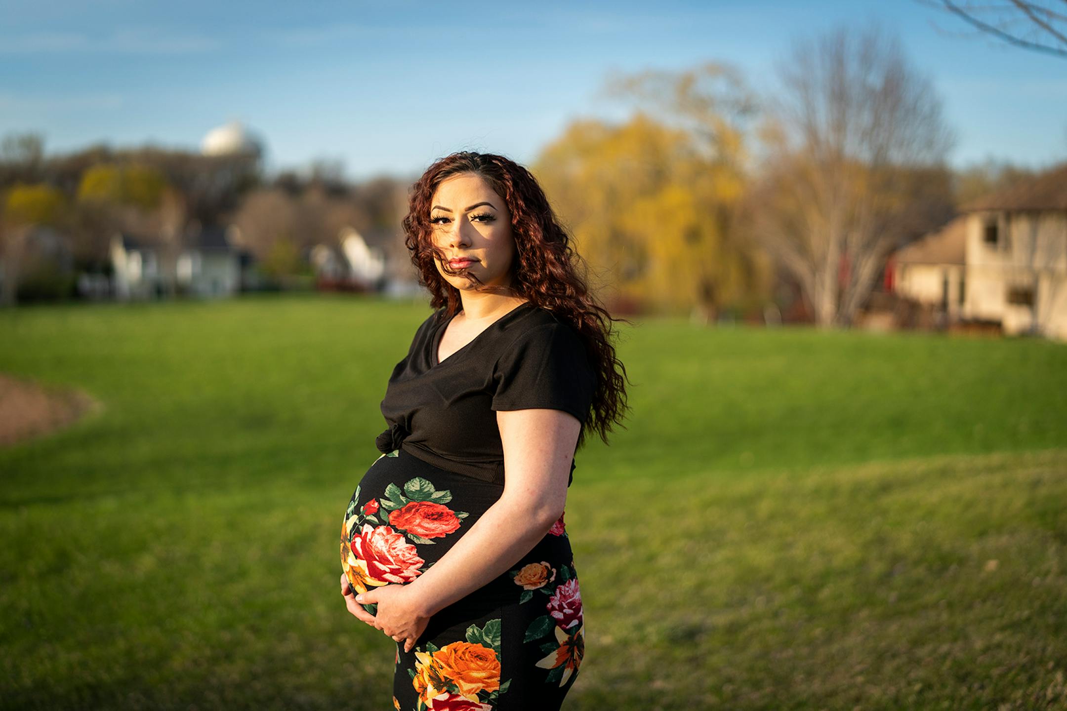 Malerie Corona posed for a portrait in Prior Lake. Corona's fiancé Alexis Gomez-Galeana was arrested by U.S. Immigration and Customs Enforcement agents on March 7. Gomez-Galeana is part of a group of immigrant detainees in Sherburne County jail fighting for release before COVID-19 reaches the detention facility.