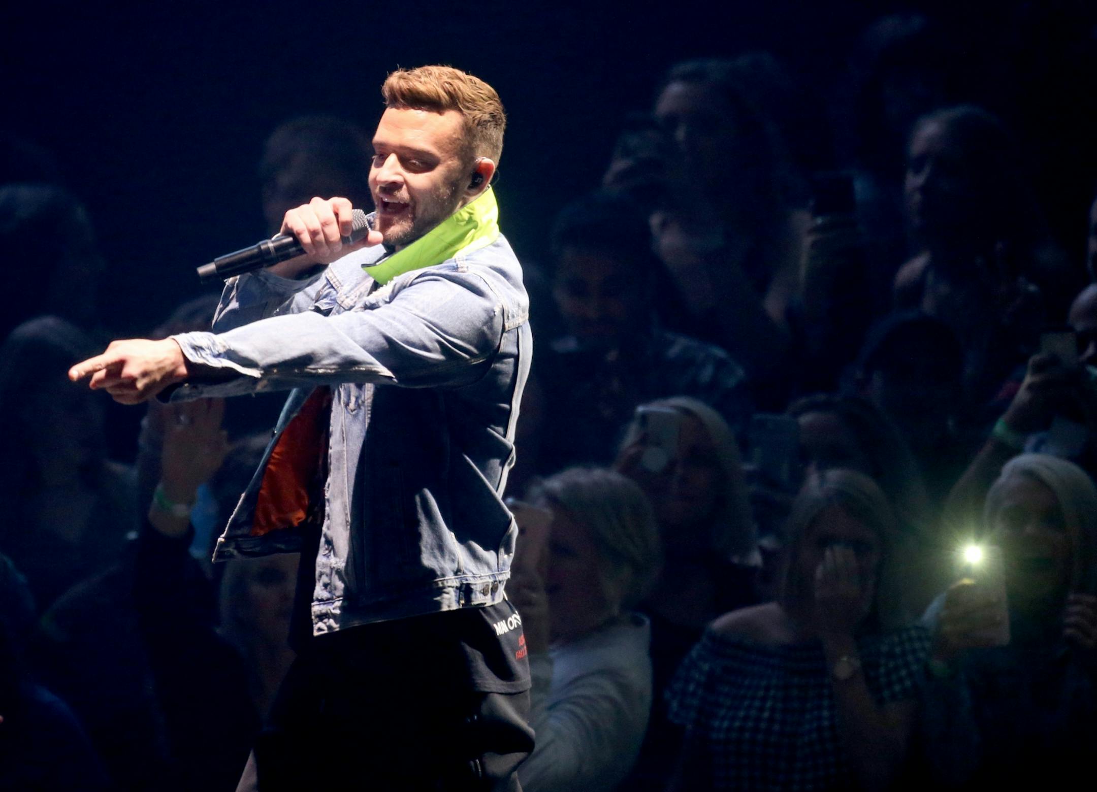 Pop superstar Justin Timberlake performed Friday, Sept. 28, 2018, at the Xcel Energy Center in St. Paul, MN.