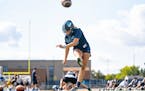 Kendall Stadden practiced her kickoffs with the Blaine High School football team on Thursday, September 9, 2021 only two hours before she started in a