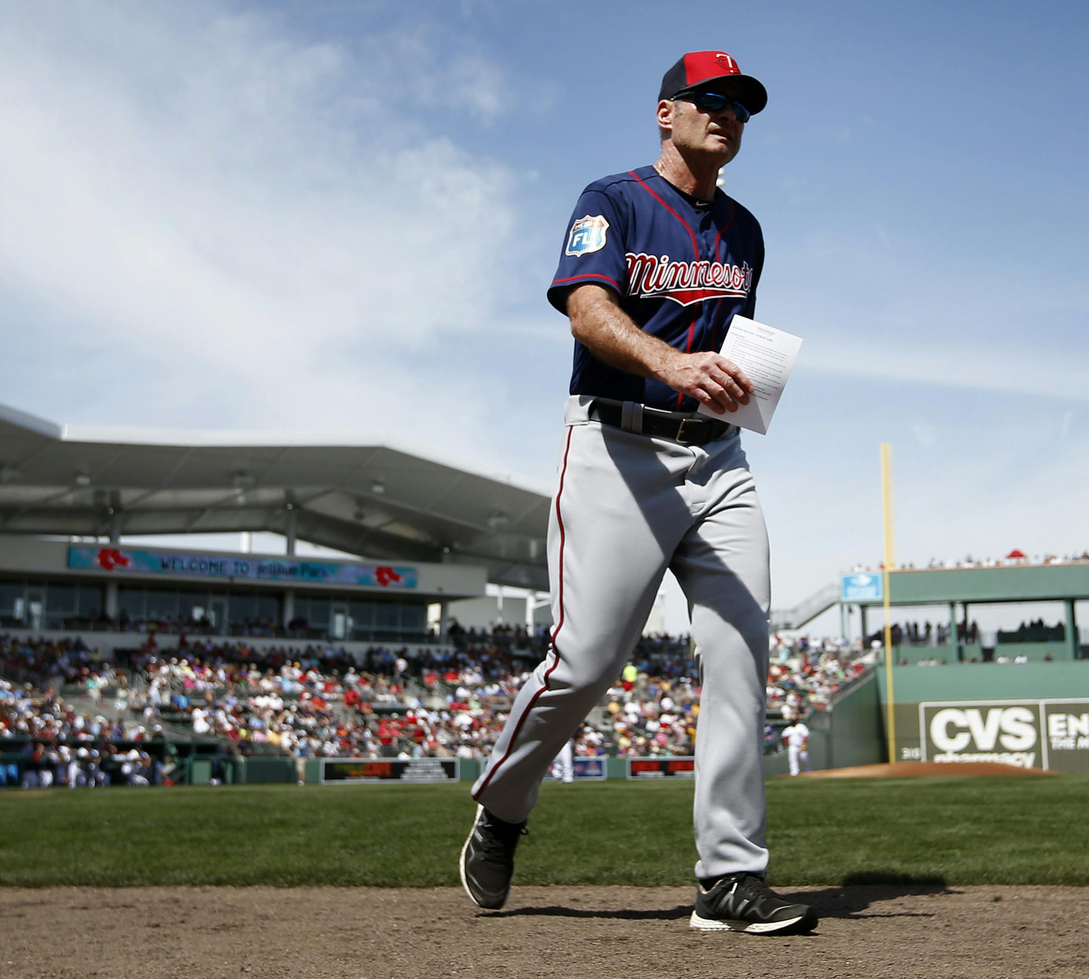Minnesota Twins manager Paul Molitor. ] CARLOS GONZALEZ cgonzalez@startribune.com - March 2, 2016, Fort Myers, FL, JetBlue Park at Fenway South, Minnesota Twins Spring Training, MLB, Baseball, Minnesota Twins vs. Boston Red Sox