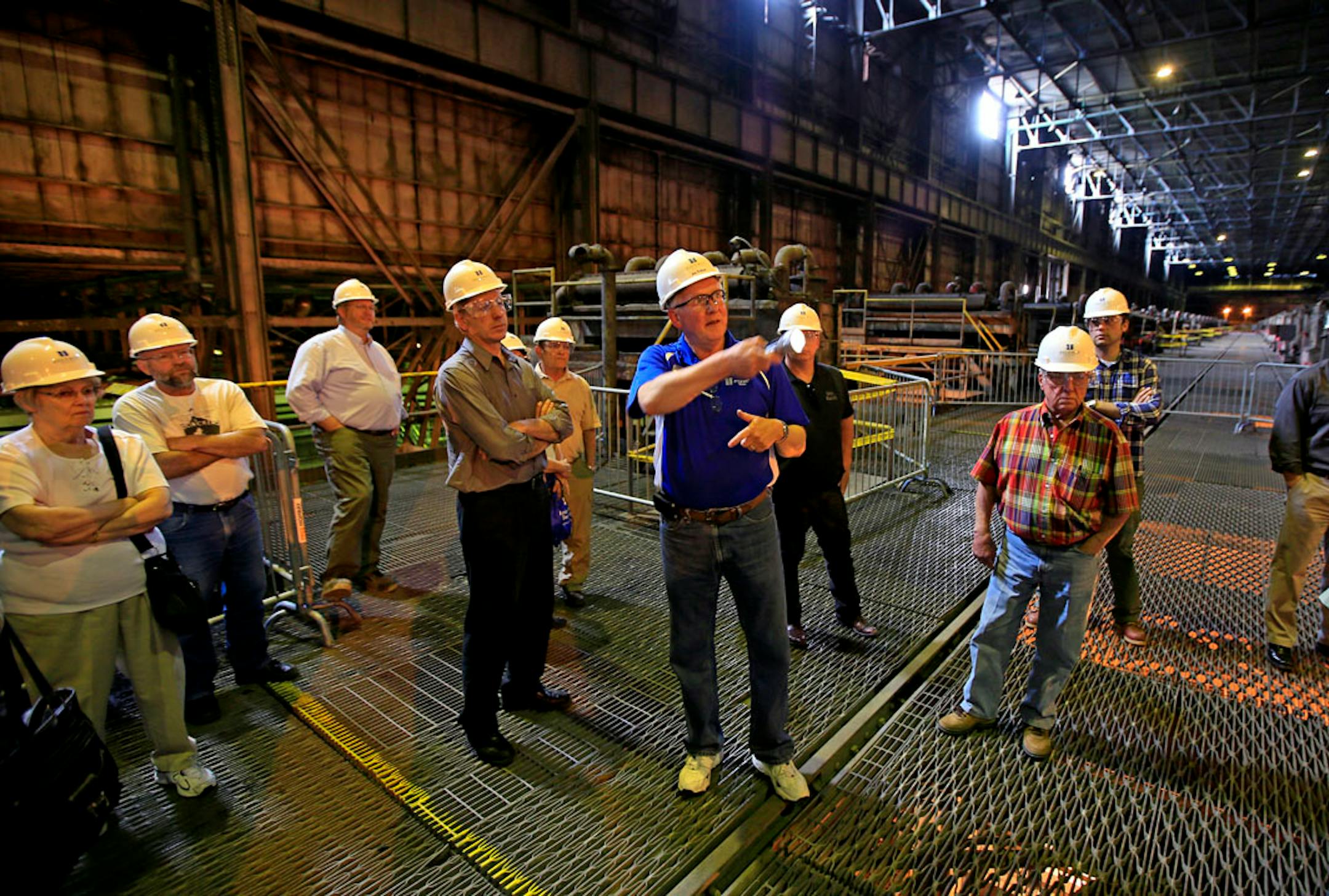 PolyMet Mining in Hoyt Lakes hosted an open house at the city's arena to give interested visitors a chance to ask questions about the mining operation. Joe Scipioni, Chief Operating Officer, even got involved, serving as tour guide of the former LTV plant that PolyMet will use.