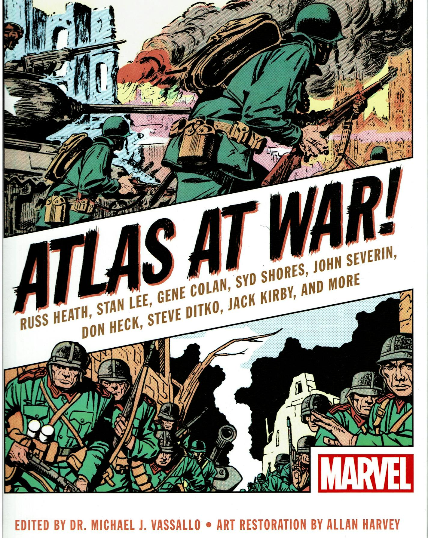 'Atlas at War!' collects 1950s war stories by a murderer's row of artists, first published in 1950s Atlas war comics. (Cover art by Jack Kirby/Dead Reckoning/Marvel/TNS) ORG XMIT: 1816268