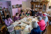 Retired St. Paul Public School teacher Rosemary Campos gathered with current and former school teachers for her yearly tamale making party at her home