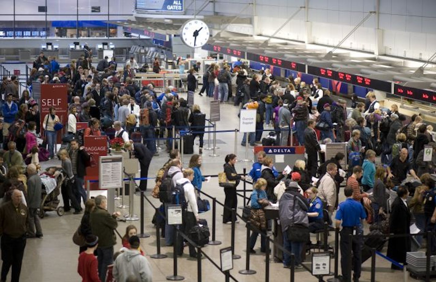 Ticket and security gates at the Lindbergh Terminal.