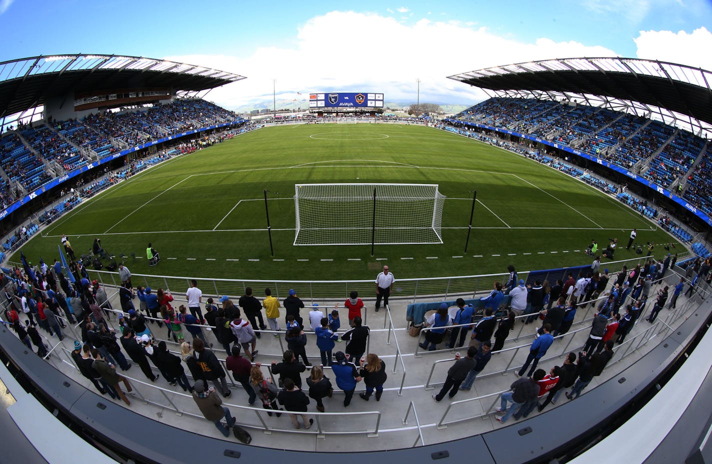 A wide-angle view of the stadium as the San Jose Earthquakes and the Los Angeles Galaxy at the new Avaya Stadium in San Jose, Calif., on Saturday, Feb. 28, 2014. (Josie Lepe/Bay Area News Group/TNS) ORG XMIT: 1164662 ORG XMIT: MIN1502282123200447