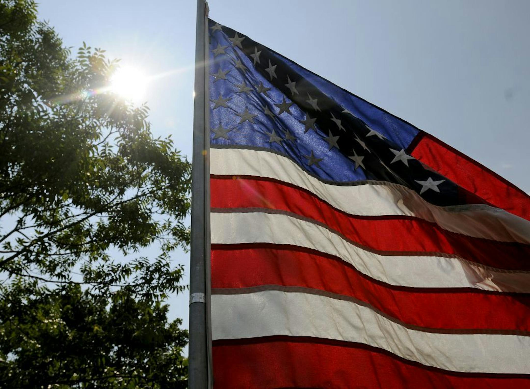 An American flag is seen at Bicentennial Park in Troy, Ala., Friday, July 1, 2011. (AP Photo/The (Troy) Messenger, Thomas Graning) MANDATORY CREDIT