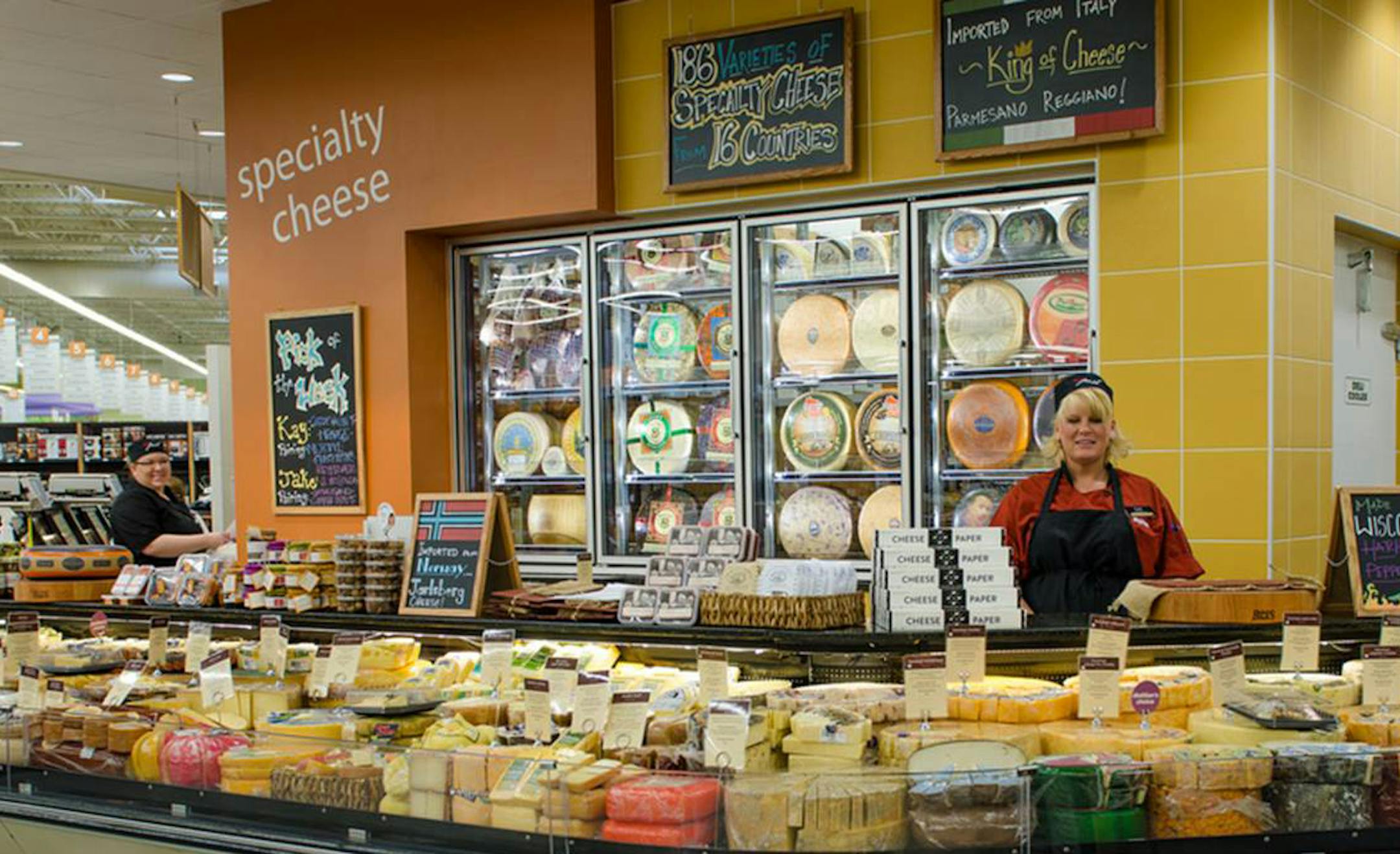 Specialty cheese section