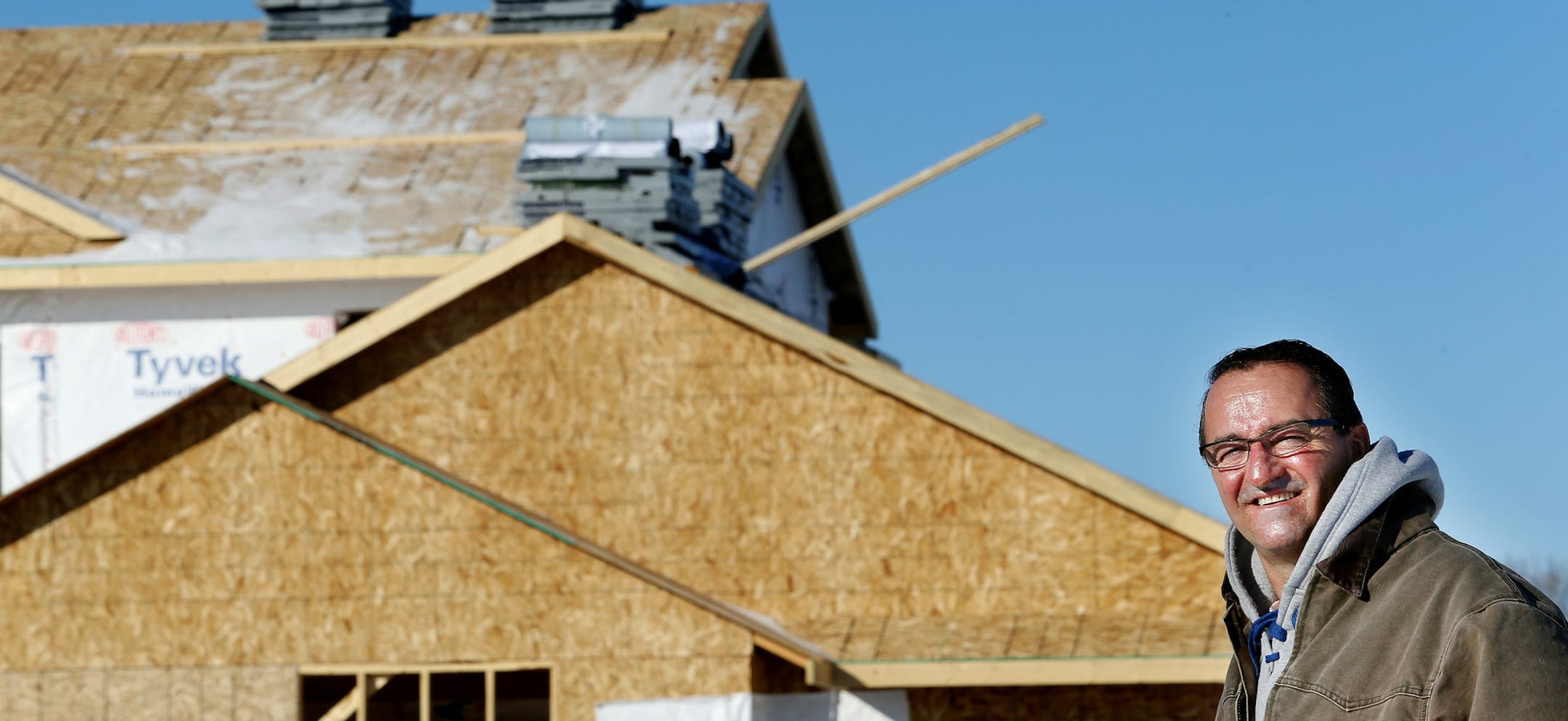 Bill Christian, a partner and vice president of Christian Builders at his construction site in Otsego, MN on January 8, 2014. ] JOELKOYAMA‚Ä¢jkoyama@startribune