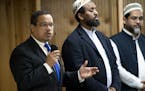 Attorney General Keith Ellison spoke at the end Friday prayer at Dar Al-Farooq Islamic Center in Bloomington, Minn., on Friday, March 15, 2019. He was