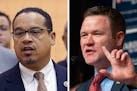 Democratic U.S. Rep. Keith Ellison, left, and Republican Doug Wardlow are the major-party candidates running for Minnesota attorney general in the Nov