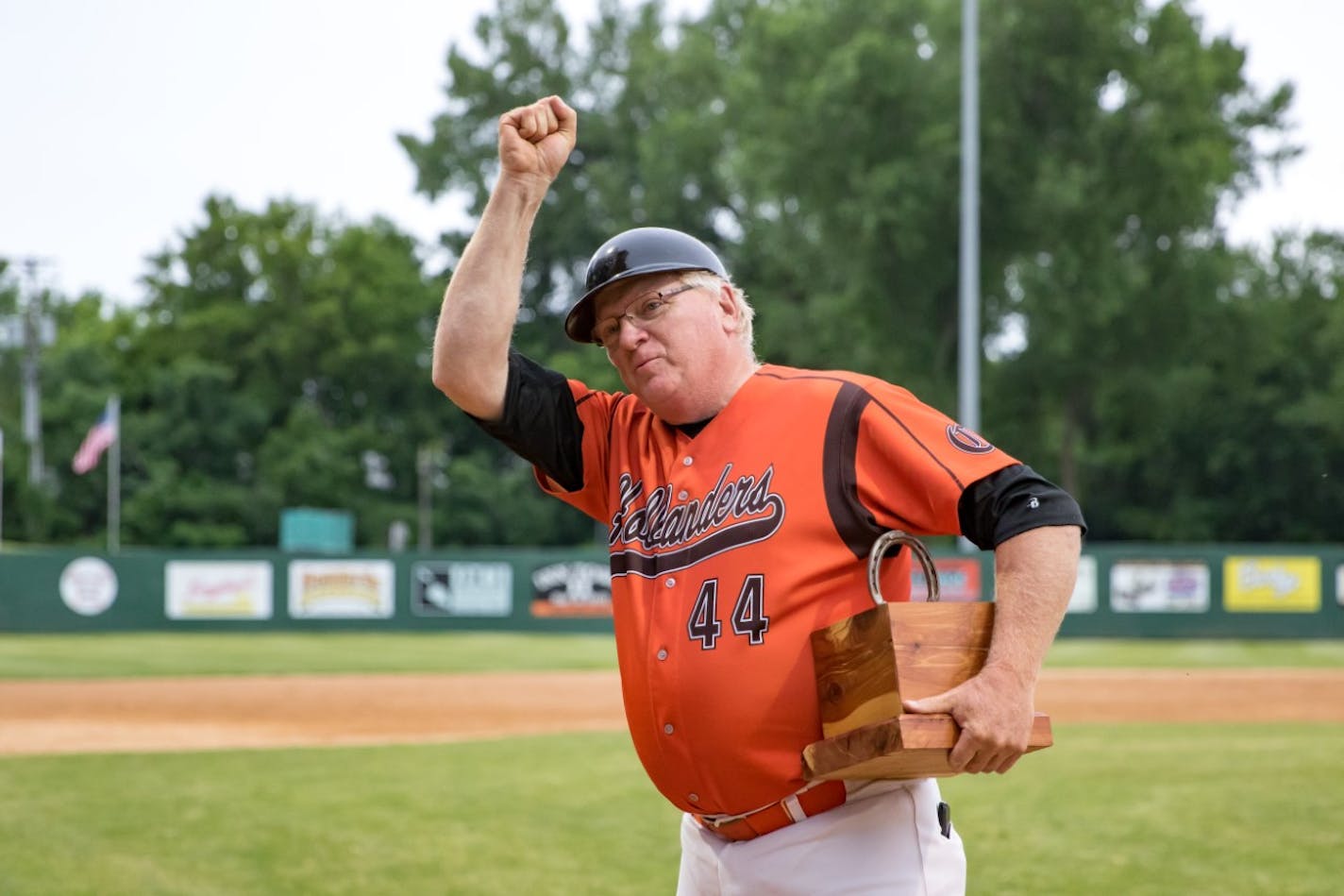 Craig Pexa reacted when he was announced as a Hall of Fame inductee earlier this season.