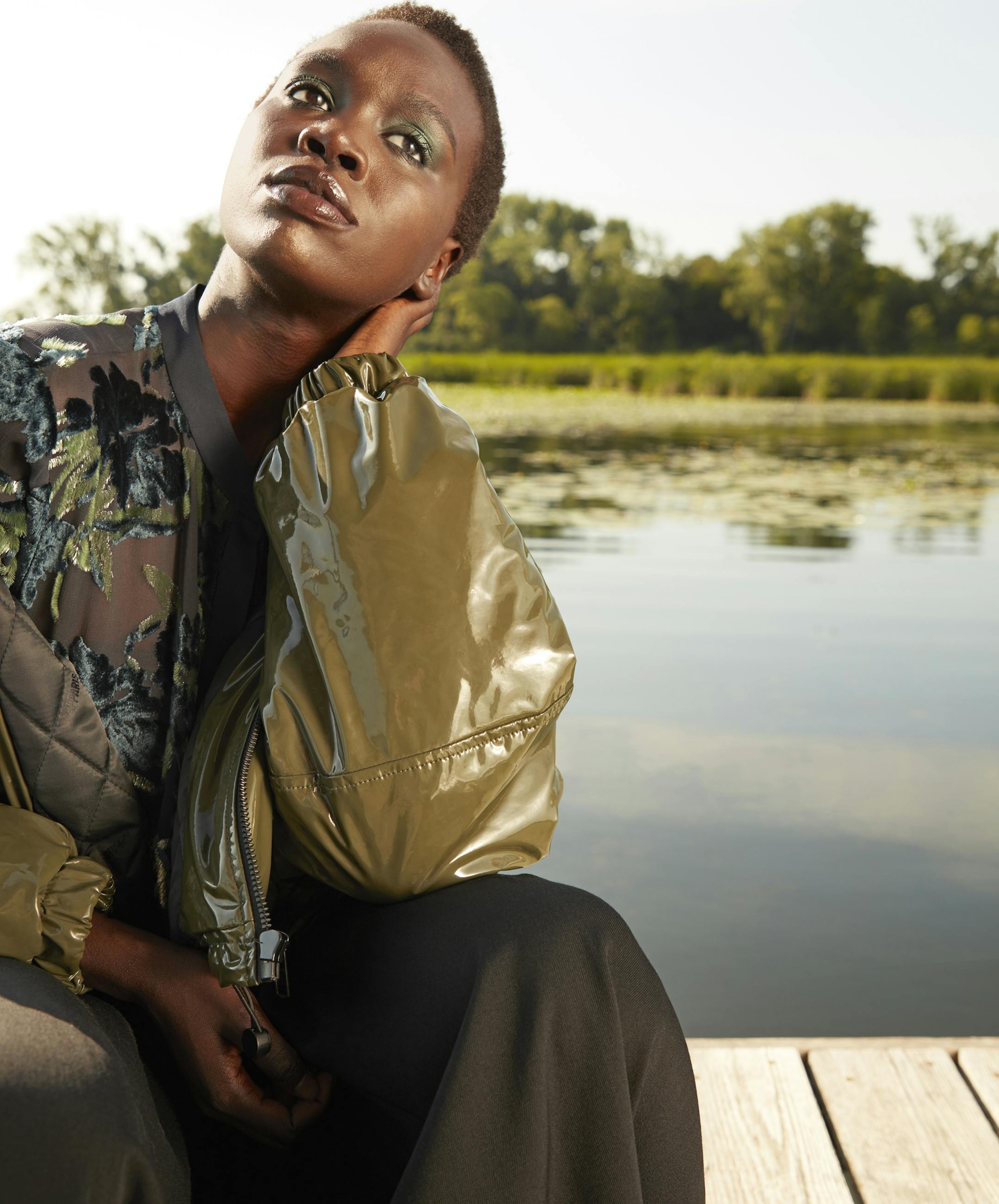 Dockside Vintage Gucci skirt $175 studiobstyle.com Lafayette 148 button up $698 nordstromrack.com Apparis green puffer $212 farfetch.com Photographer: Michael Haug michael@michaelhaug.com Creative Director/Wardrobe Stylist: Barbara Schmidt, studiobstyle, inc. barbara@studiobstyle.com HMU: Janelle Geason, jgeason@aveda.com Talent Agency: Ignite ignite-models.com Model: Chudier Dobuol Assistant Stylist: Hailey Foeller, studiobstyle, inc. hailey.foeller@studiobstyle.com Photographer's Assistant: Ma