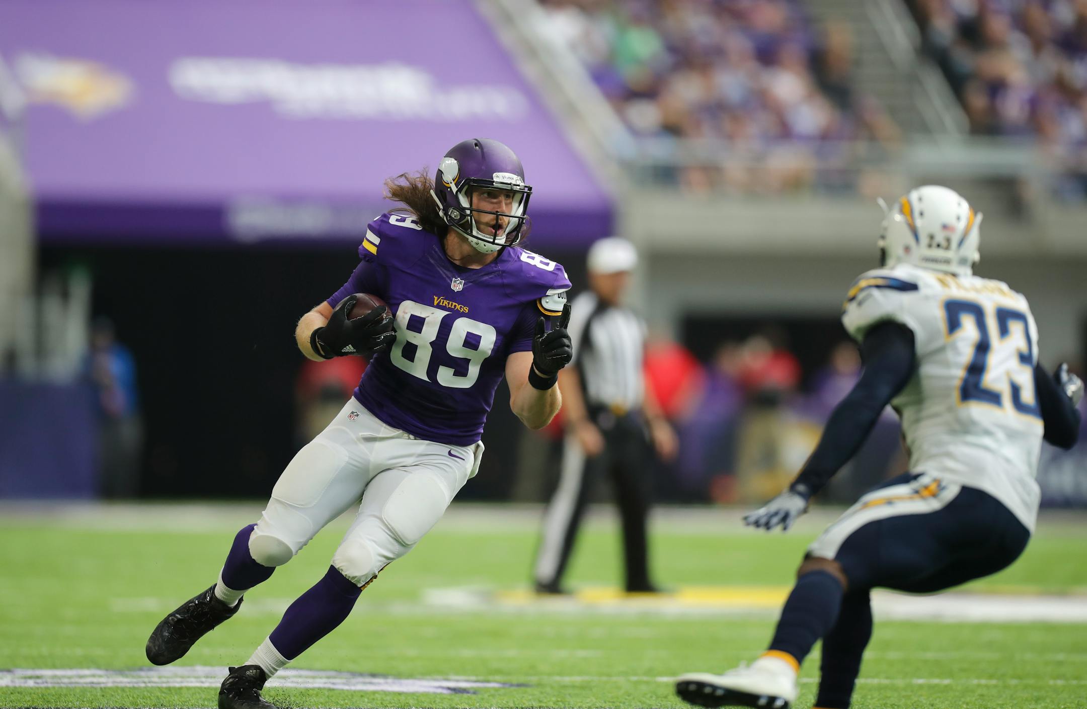 David Morgan has joined Vikings starter Kyle Rudolph in formations with two tight ends, which could be a more common sight for an offense trying to re-establish its run game.