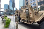 Minnesota National Guard arrived in downtown Minneapolis on Thursday morning.