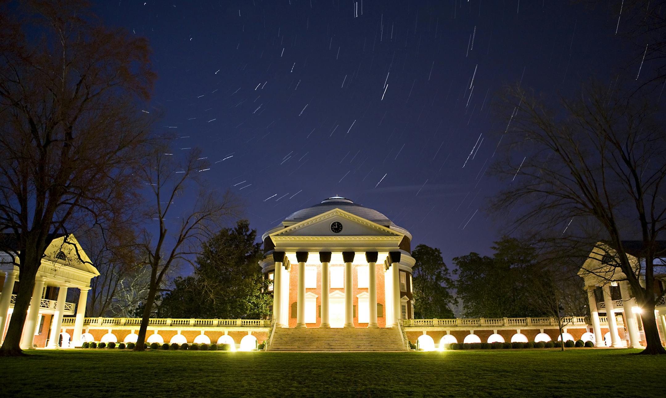 The rotunda, designed by Jefferson as a library, stands at the heart of the University of Virginia in Charlottesville. It is currently closed for renovations and will reopen sometime this summer.