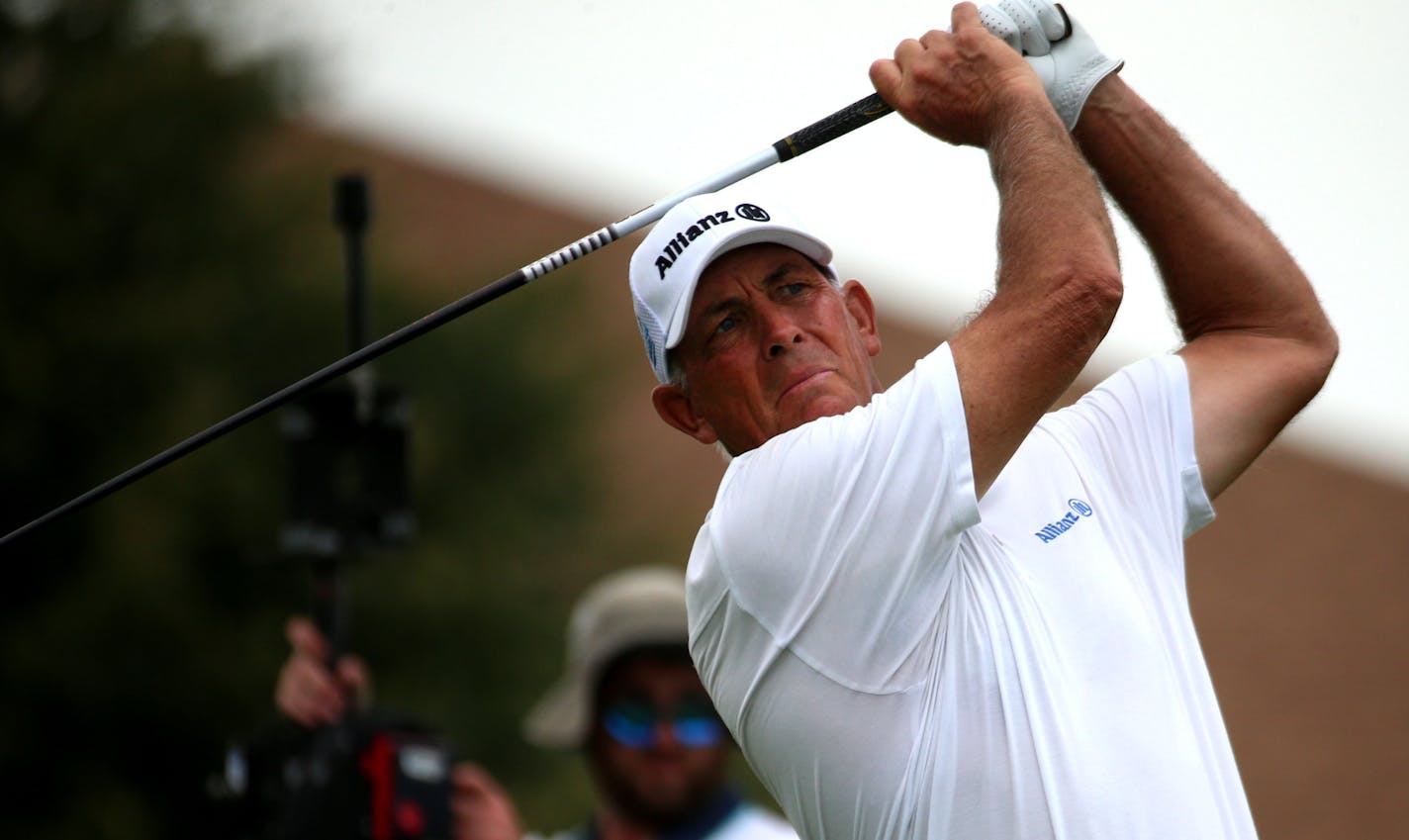 Tom Lehman follows through on a drive from the tee box. ] ALEX KORMANN &#x2022; alex.kormann@startribune.com The final day of the 3M Championship took place on Sunday August 5, 2018 at TPC Twin Cities. Kenny Perry led going into the final round and never relinquished that lead despite a strong performance from Wes Short Jr., who finished only three strokes behind.