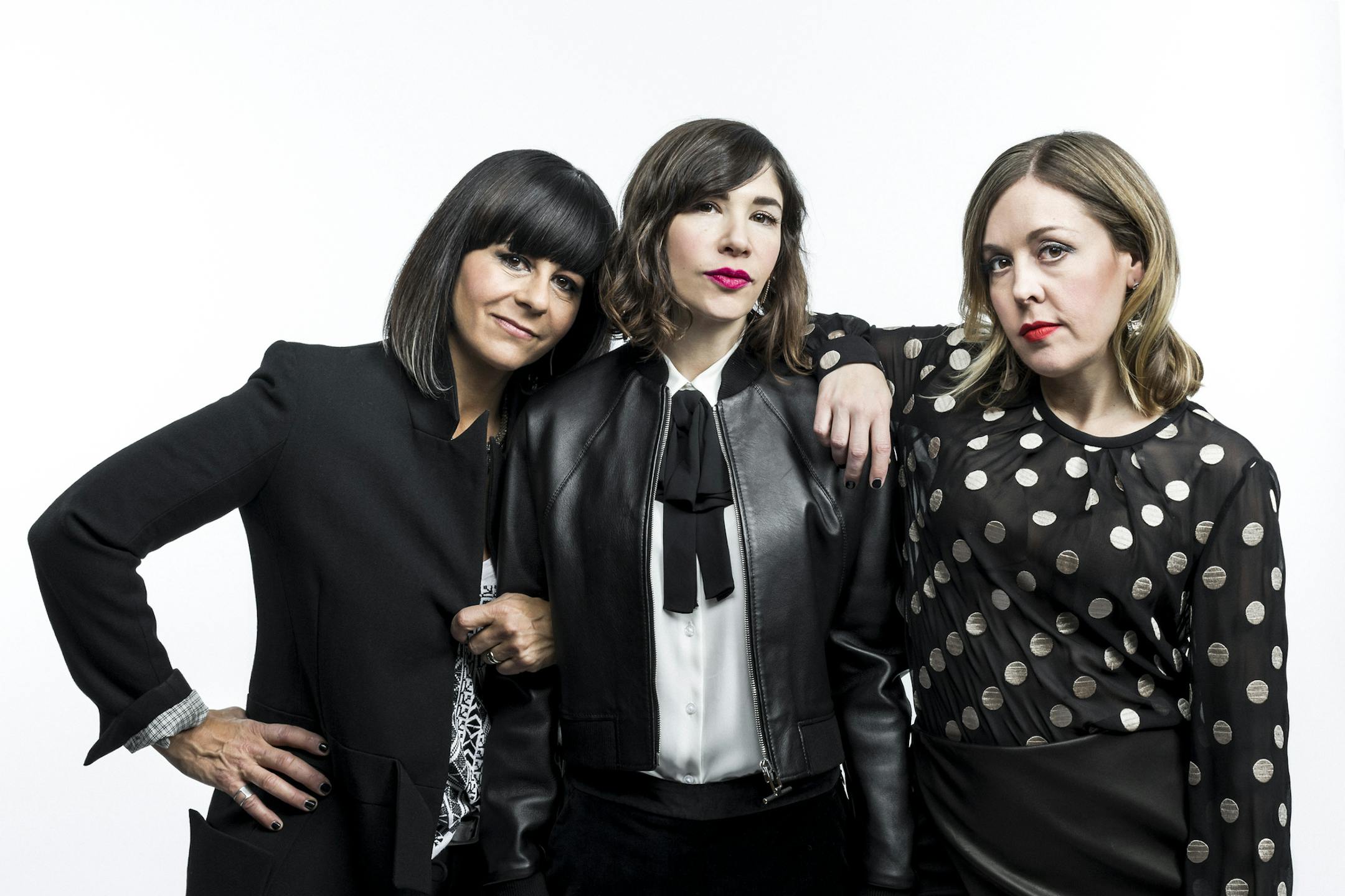 -- PHOTO MOVED IN ADVANCE AND NOT FOR USE - ONLINE OR IN PRINT - BEFORE JAN. 4, 2015. -- Janet Weiss, Carrie Brownstein and Corin Tucker of Sleater-Kinney in New York, Dec. 2, 2014. The all-female band Sleater-Kinney, sorely missed in indie-rock since 2006, is set to release a new album. (Chad Batka/The New York Times)