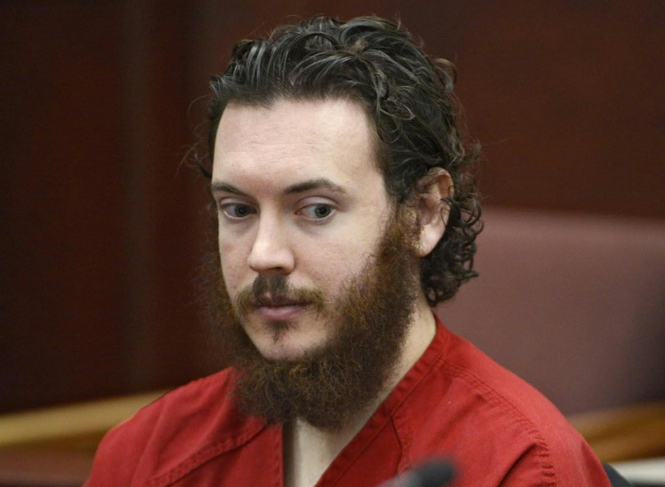 FILE - In this June 4, 2013 file photo, Aurora theater shooting suspect James Holmes sits in court in Centennial, Colo.