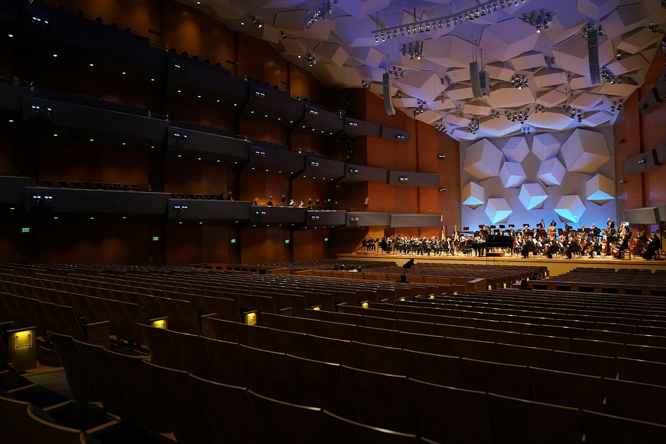 The Minnesota Orchestra performed to a nearly empty hall for a radio broadcast as concerns for the Coronavirus forced cancellations of events around the country on Friday March 13, 2020.