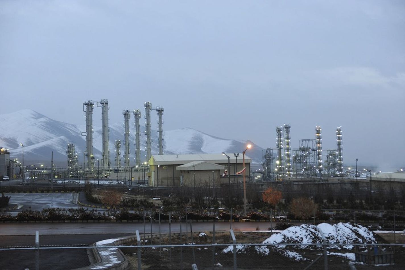 FILE - This Jan. 15, 2011 file photo shows the heavy water nuclear facility near Arak, 150 miles (250 kilometers) southwest of the capital Tehran, Iran. Iran will break the uranium stockpile limit set by Tehran's nuclear deal with world powers in the next 10 days, the spokesman for the country's atomic agency said Monday June 17, 2019, while also warning that Iran has the need for uranium enriched up to 20%, just a step away from weapons-grade levels.